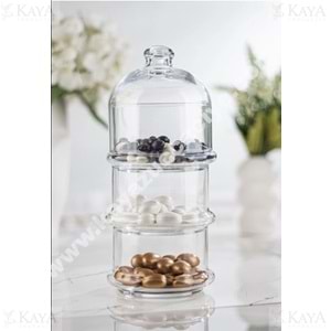 PAŞABAHÇE DRAJELİK PATİSSERİE 3 KATLI KÜÇÜK SUNUMLUK 1*6