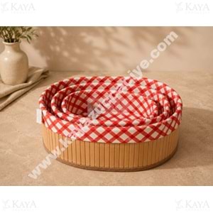 AJE BAMBU SEPET ÇOK AMAÇLI OVAL 3 LÜ 22-26-30 CM 1*12