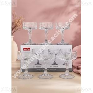 AJE CAM KAHVE YANI SUNUMLUK SOFİA AYAKLI 6 LI 1*24