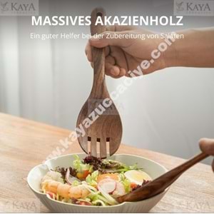 BZD IVORY AKASYA AHŞAP SALATA KAŞIĞI 26 CM 1*12