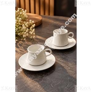 GRY SERAMİK KAHVE FİNCAN TAKIMI P0RREAL SADE