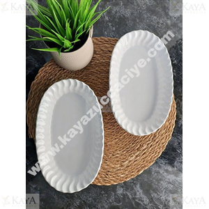 ASEL SERAMİK KAYIK FIRFIR BEYAZ KAYIK 27 CM 1*24