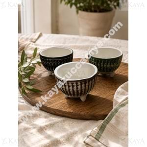 ASEL SERAMİK SOSLUK 6 LI AYAKLI REÇELLİK 1*12