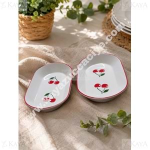 ASEL SERAMİK KAYIK KİRAZ OVAL KAYIK 24,5 CM 1*24