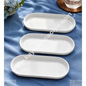ASEL SERAMİK SUNUMLUK 3 LÜ ZEYTİNLİK 17x8 CM 1*40