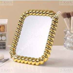 BZD GOLDEN AYAKLI KARE METALİZE MAKYAJ AYNASI 1*60