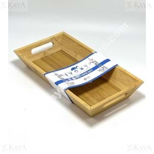 BZD IVORY BAMBU SUNUMLUK DERİN TEPSİ 35x16 CM 1*48
