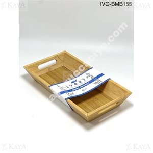 BZD IVORY BAMBU SUNUMLUK DERİN TEPSİ 30x16 CM 1*48