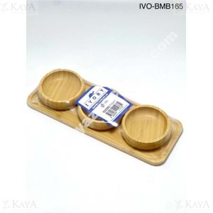 BZD IVORY BAMBU SUNUMLUK 3 LÜ SET YUVARLAK ÇEREZLİK 1*36