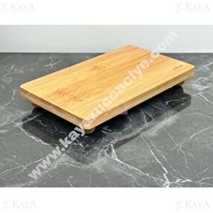 BZD IVORY BAMBU SUNUMLUK DİKDÖRTGEN AYAKLI 24x15 CM 1*48