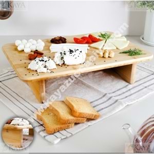 BZD IVORY BAMBU KESİM PANOSU AYAKLI DİKDÖRTGEN 28x18 CM 1*24