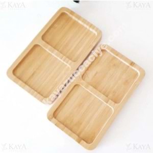 BZD IVORY BAMBU YAĞLIK ALTLIĞI BÖLMELİ 24x12 CM 1*240