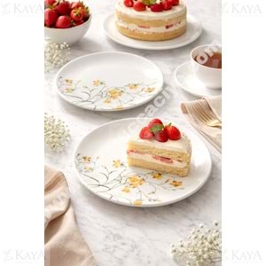 ALİNA HOME SARI ÇİĞDEM YUVARLAK PASTA TABAĞI 20 CM 1*12