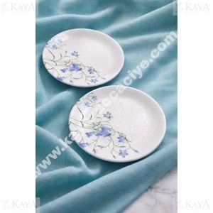 ALİNA HOME MAVİ ÇİĞDEM YUVARLAK TATLI TABAĞI 14,5x14,5 CM 1*20