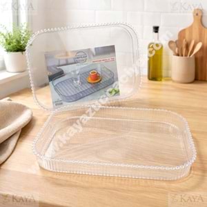 ALP CHEFPLAST AKRİLİK DİKDÖRTGEN DEKORATİF TEPSİ 1*24