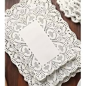 BZD IVORY SUNUMLUK DİKDÖRTGEN DANTEL 36 LI 16x23 CM 1*12