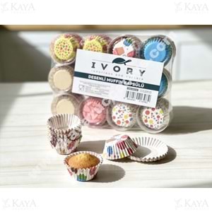 BZD IVORY KEK KALIBI DESENLİ MİNİ KEK KAPSÜLÜ 100 LÜ 1*12