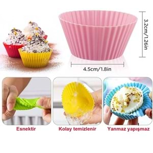 BZD IVORY KEK KALIBI SİLİKON SİLİKON MUFFİN KEK KALIBI 1*12
