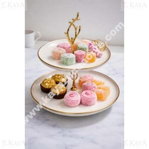 DRT KATLI KURABİYELİK SEMAZEN ALTIN BROŞLU 27x27 CM 1*12