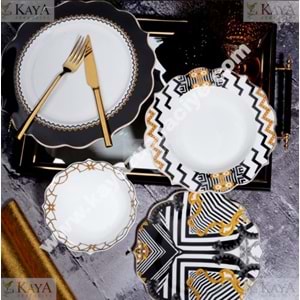 KSV BONE CHİNA YEMEK TAKIMI 24 PARÇA 1*2