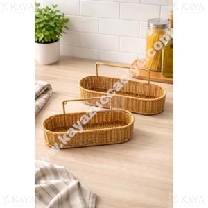EGE SEPET OVAL ASKILI HASIR 2 Lİ 32x12-29x10 CM 1*48