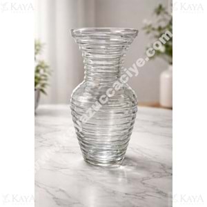 EGE LA CUPPA VAZO CAM LİNDA ÇİZGİLİ 24 CM 1*6