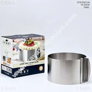 BZD IVORY KEK KALIBI METAL AYARLANABİLİR YUVARLAK 1*72