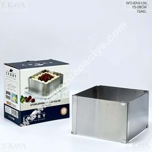 BZD IVORY KEK KALIBI METAL AYARLANABİLİR KARE 1*72