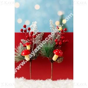 ENF ÇİÇEK YAPAY DAL KARLI ÇAM KOKİNA ÇİÇEĞİ 1*100