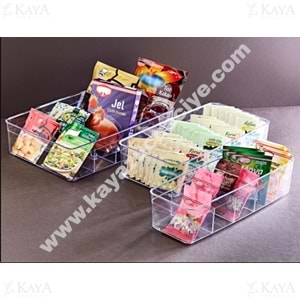 EMHOUSE CLEAR 5 BÖLMELİ ORTA ORGANİZER 30X16X7,5 CM 1*12