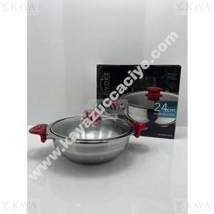 EVOKS ÇELİK BASIK TENCERE 24 CM 1*6