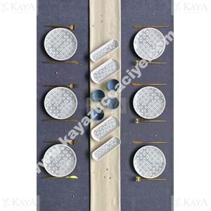 ALİNA HOME 14 PARÇA YUVARLAK FRAME MODEL KAHVALTI SETİ 1*1