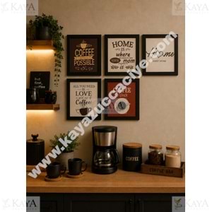 GLS AHŞAP KAHVE KÖŞESİ DUVAR SÜSLERİ KARE 20x20 CM