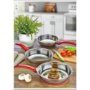 GÜLSAN ÇELİK TAVA SETİ 16-18-20 CM JASMİN 1*6