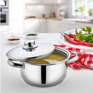 GÜLSAN ÇELİK DERİN TENCERE 22 CM MEGA 1*5