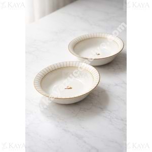 ALİNA HOME GOLD BEYAZ YUVARLAK ÇORBA KASESİ 16 CM 1*12