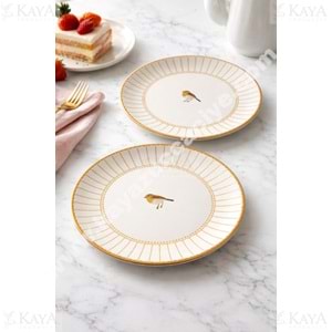 ALİNA HOME GOLD BEYAZ YUVARLAK PASTA TABAĞI 20 CM 1*12