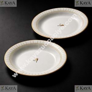 ALİNA HOME GOLD BEYAZ YUVARLAK YEMEK TABAĞI 20 CM 1*12