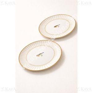 ALİNA HOME GOLD BEYAZ YUVARLAK SERVİS 26,5 CM 1*12