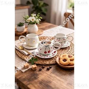 EGE SERAMİK POYRAZ TABAKLI KUPA 1*72