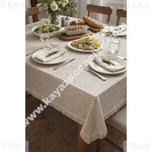 İNCİ MASA ÖRTÜSÜ KAYMAZ SİLİNEBİLİR 8 KİŞİLİK 190x150 CM 1*25
