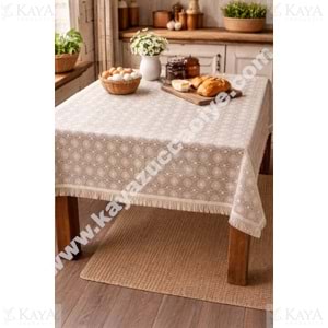 İNCİ MASA ÖRTÜSÜ KAYMAZ SİLİNEBİLİR 6 KİŞİLİK 136x92 CM 1*25