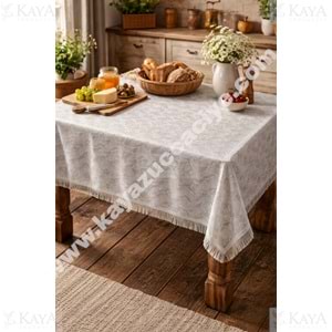 İNCİ MASA ÖRTÜSÜ KAYMAZ SİLİNEBİLİR 6 KİŞİLİK 136x92 CM 1*25