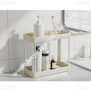 BZD IVORY KÖŞELİK ALÜMİNYUM ORGANİZER RAF 2 KATLI 32x15x27 1*12