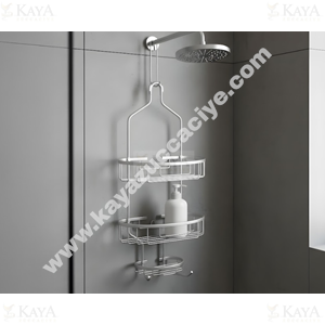 BZD IVORY KÖŞELİK ALÜMİNYUM BANYO RAFI ŞAMPUANLIK 1*12