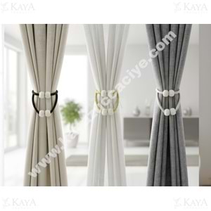 BZD IVORY PERDE TOKASI İPLİ 2 PARÇA MIKNATISLI 1*12