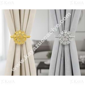 BZD IVORY PERDE TOKASI LÜKS METAL TEKLİ GOLD VE GÜMÜŞ 1*12