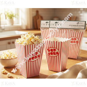 BZD IVORY KEK PATLAMIŞ MISIR ATIŞTIRMALIK KESE KAĞIDI 8 Lİ 1*12