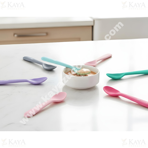 BZD IVORY SİLİKON MAMA KAŞIĞI SETİ İKİLİ 1*24
