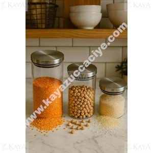 BUENOS CAM KAVANOZ 3 LÜ METAL KAPAK 1*6